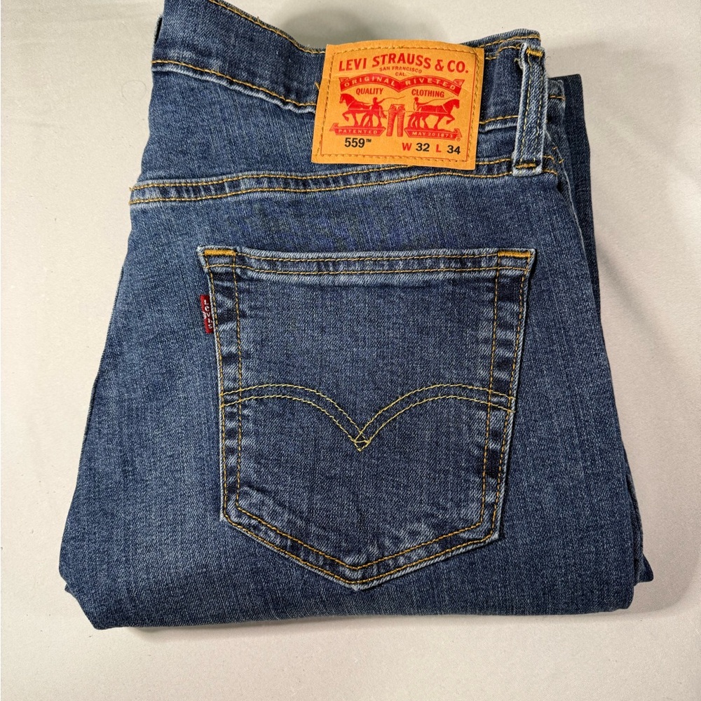 Levi’s 559 Relaxed Straight Jeans Men’s‎ 33x34.5 Blue Denim